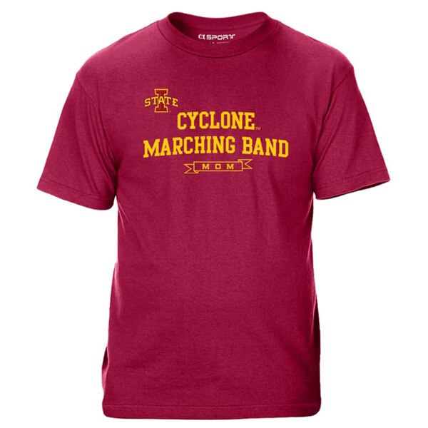 CI Sport Cyclone Marching Band Mom Cardinal T-Shirt (was $17.99)